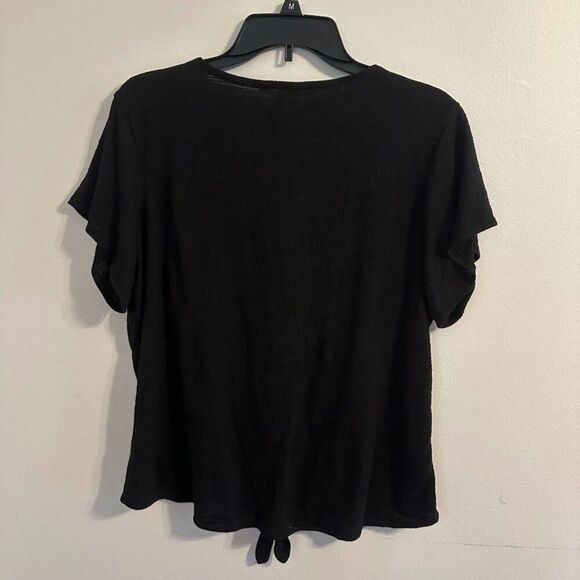 Weatherproof Vintage Button-Down Top Black Women's Large - Picture 3 of 5